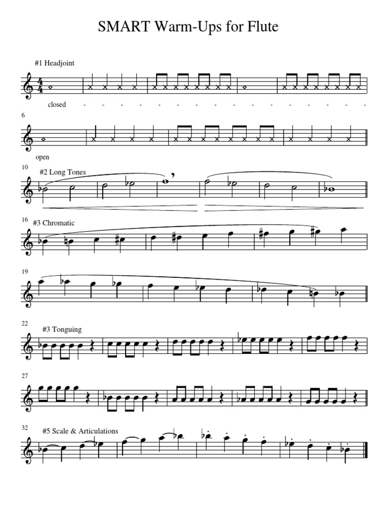 Smart WarmUps For Flute 1 PDF