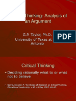 Critical Thinking of an Argument Safety Flaws