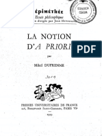 DUFRENNE, Mikel - La Notion D'apriori PDF