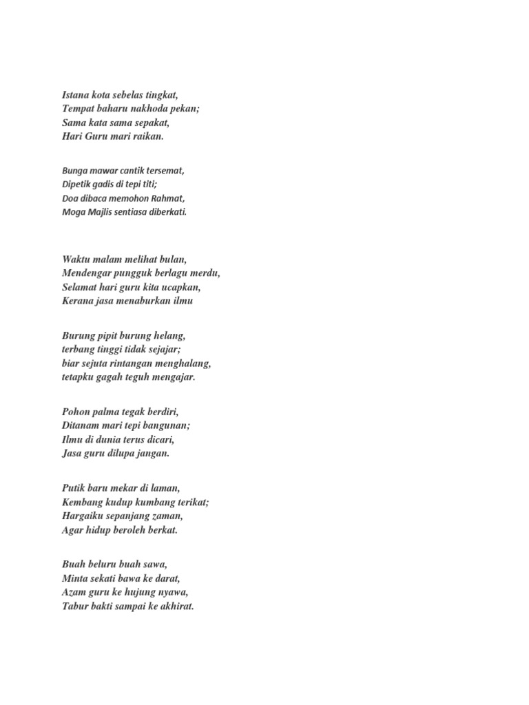 Sajak Hari Guru Pdf