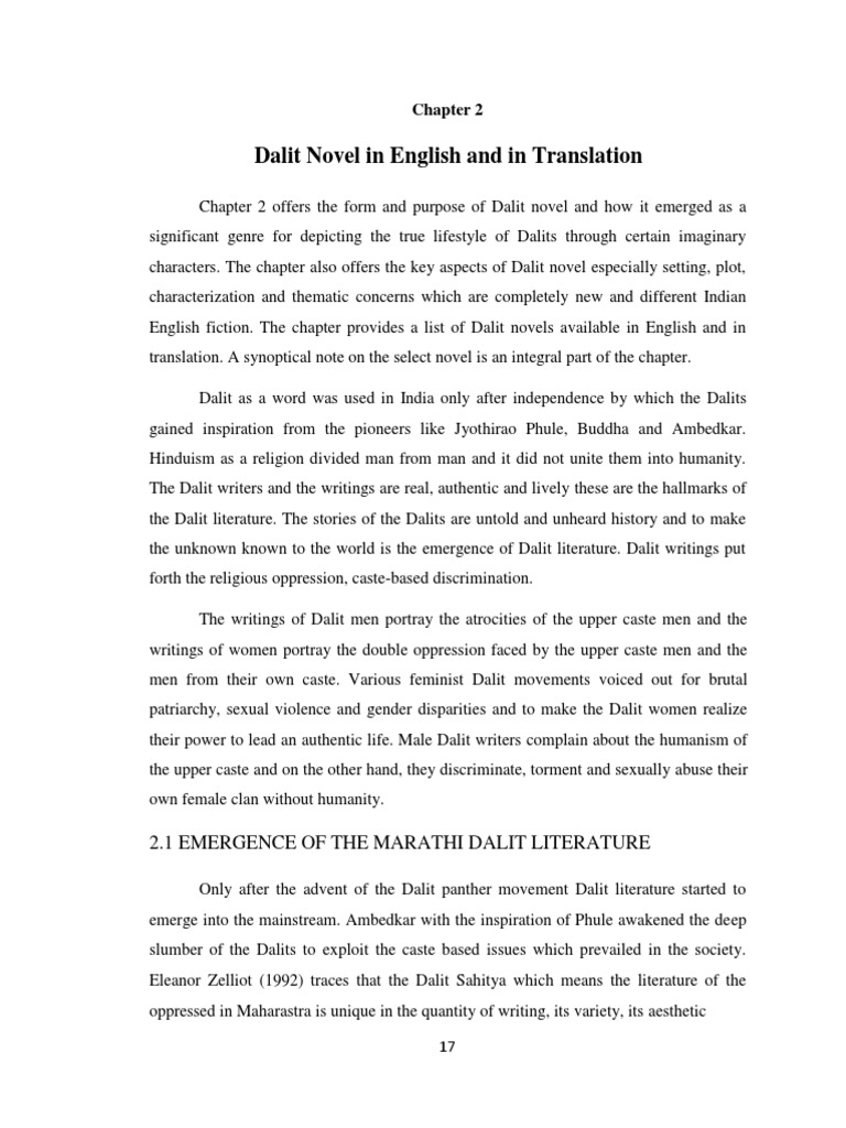 dalit literature phd thesis
