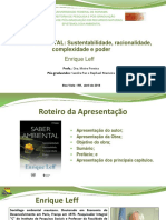Apresentação Saber Ambiental Enrique Leff PDF