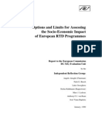Options and Limits for Assessing the Socio-economic Impact of European RTD Programmes