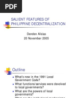 Salient Features of Philippine Decentralization