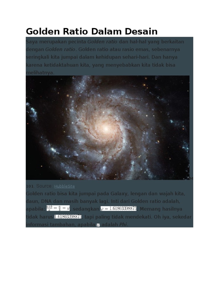 Golden Ratio Dalam Desain | PDF