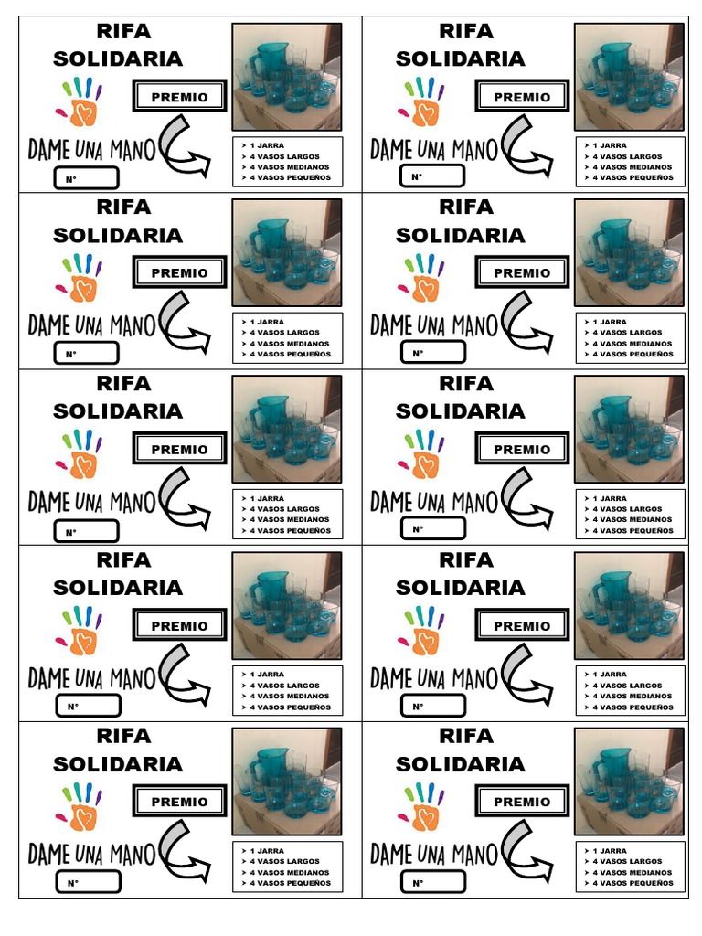 Rifa Solidaria: Gana un Set de Cristalería | PDF