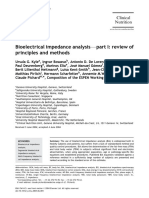 Biolectrical Impedance Analysis Part I: Review of Principles and Methods