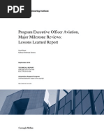Download Program Executive Officer Aviation Major Milestone Reviews Lessons Learned Report by Software Engineering Institute Publications SN40074747 doc pdf