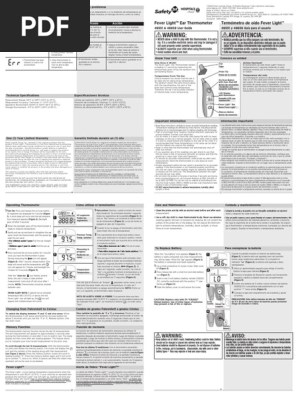 safety ear thermometer manual