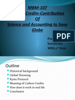 MBM-107 Carbon Credits-Contribution of Science and Accounting To Save Globe