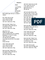 Aerosmith I Don't Want To Miss A Thing Letra Ing Esp PDF