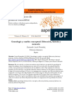 Cuesta Fernandez. Genealogía y Cambio Conceptual. Educación, Historia y Memoria