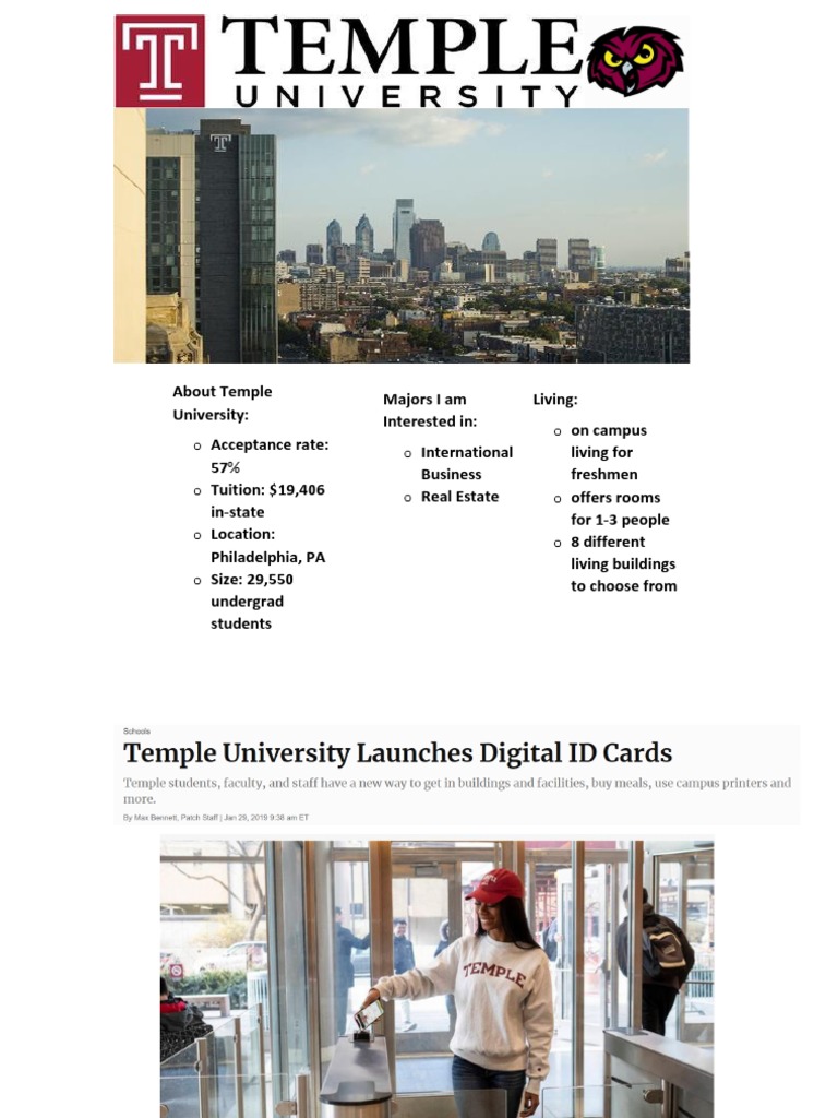 Temple University Overview & Stats | PDF