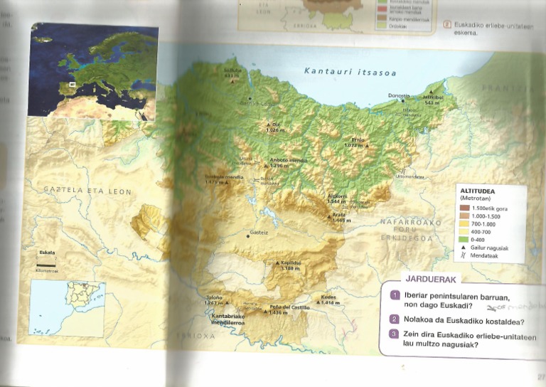 Euskal Herriko Mapa Fisikoa PDF | PDF