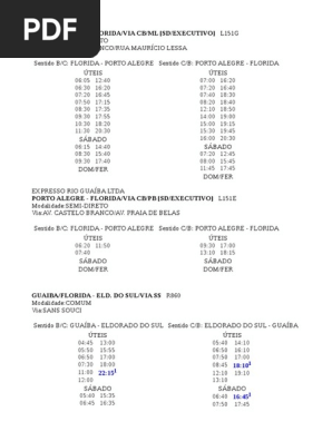 Horarios Pdf