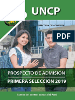 Prospecto de Admisión Primera Selección 2019 PDF