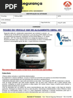 Alerta de Segurança Patrimonial RIAI 004 - Ocorrência Roubo Da Van Obra 857