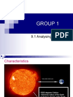 Group 1: 9.1 Analysing The Sun