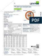 Extreme Cat 6A S/FTP LSZH 4-Pair Solid Lan Cable: Component Specifications Sftaz-5 S