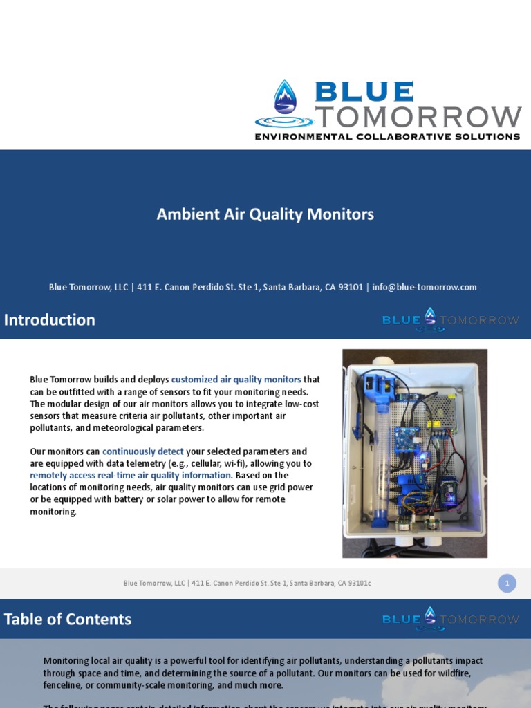 Air Quality Monitoring PDF Sulfur Dioxide Particulates
