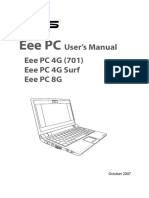 Eee PC: User's Manual Eee PC 4G (701) Eee PC 4G Surf Eee PC 8G