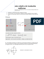 Movimiento Relativo de Traslación Uniforme - Dinamico