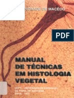 Manual de Tecnicas em Histologia Vegetal - Andrade de Macedo - 1997 PDF