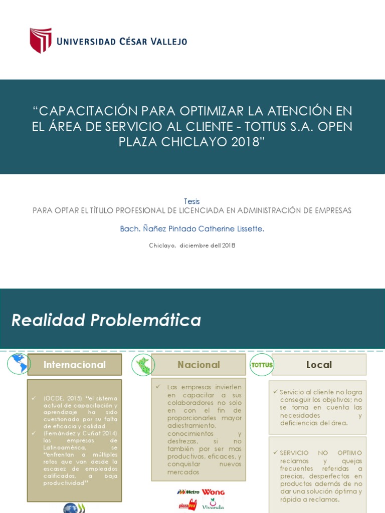 Optimización de Atención al Cliente en Tottus | PDF | Servicio al ...