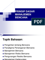 PRINSIP DASAR MANAJEMEN BENCANA