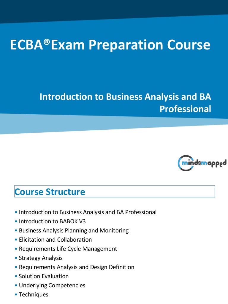 Session 1 Introduction To Ecba | PDF