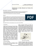 Welding Parameter Optimization of Alloy Material by Friction Stir Welding Using Taguchi Approach