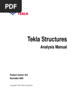 Tekla Structures: Analysis Manual