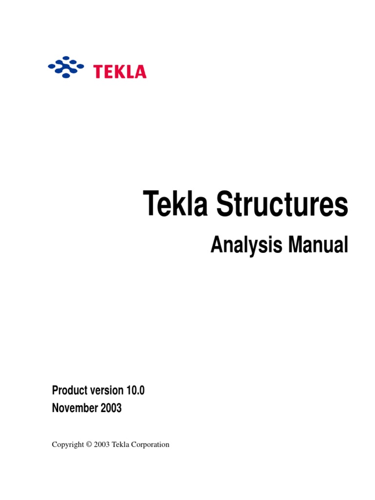 Tekla Structures: Analysis Manual | PDF | Truss | Copyright