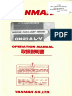 Yanmar 8n21al-Gv Generator Operating Manual
