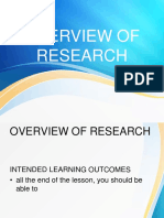Overview of Research