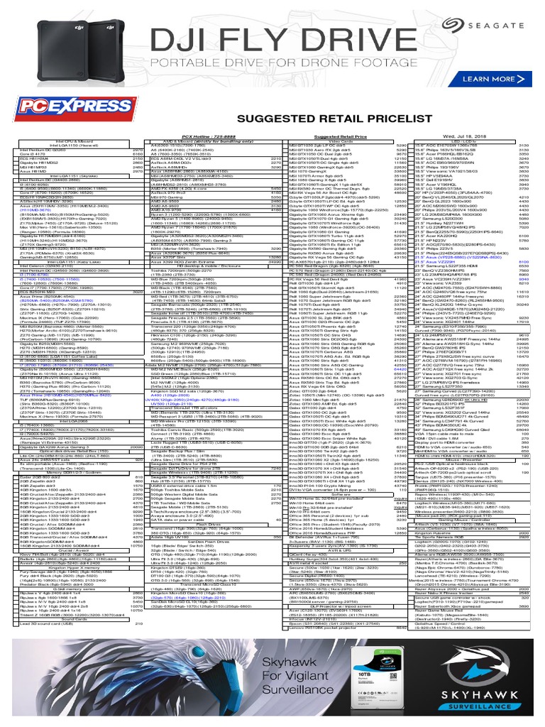 PC Express Suggested Price List | PDF | Hdmi | Computer Hardware