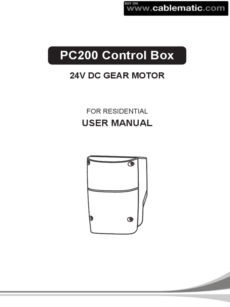 PC200 Control Box: User Manual | PDF | Switch | Power Supply