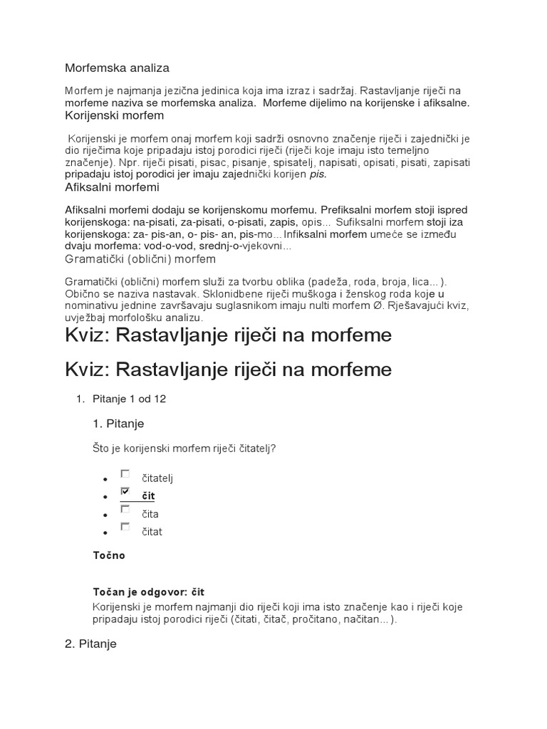 Morfemi | PDF