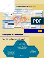 Internet services and history