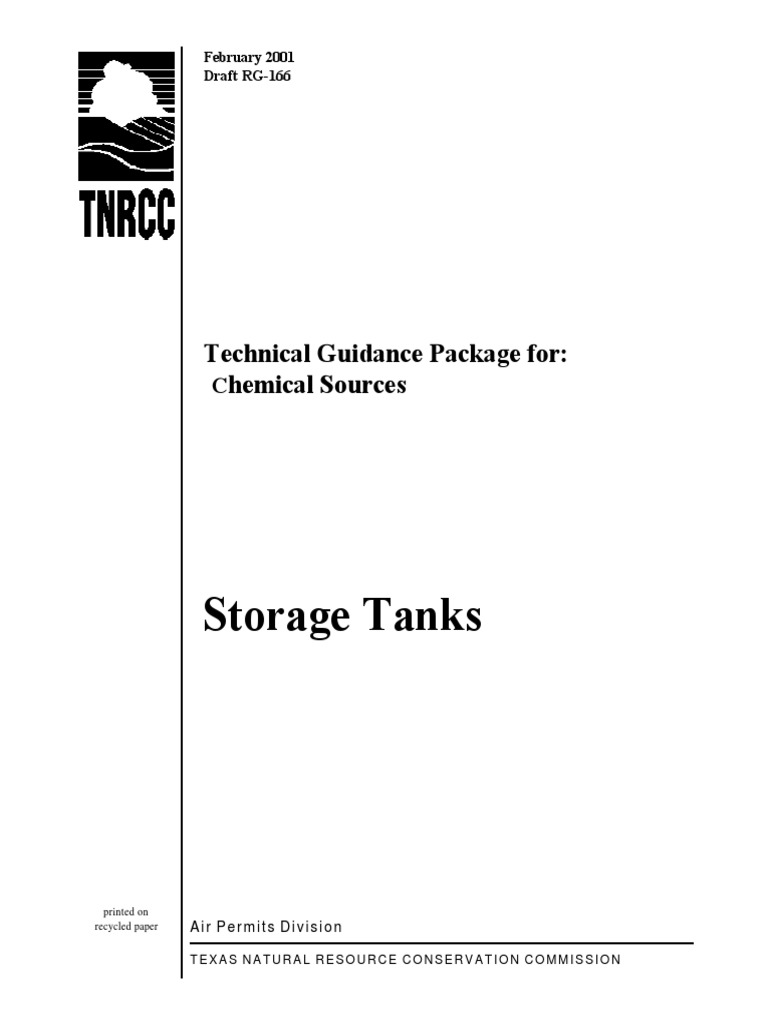 Technical Guidance for Storage Tanks | PDF | Nature