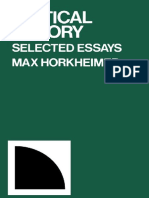 (Continuum Book) Horkheimer, Max - Critical Theory - Selected Essays-Bloomsbury Academic - Seabury Press (1972) PDF