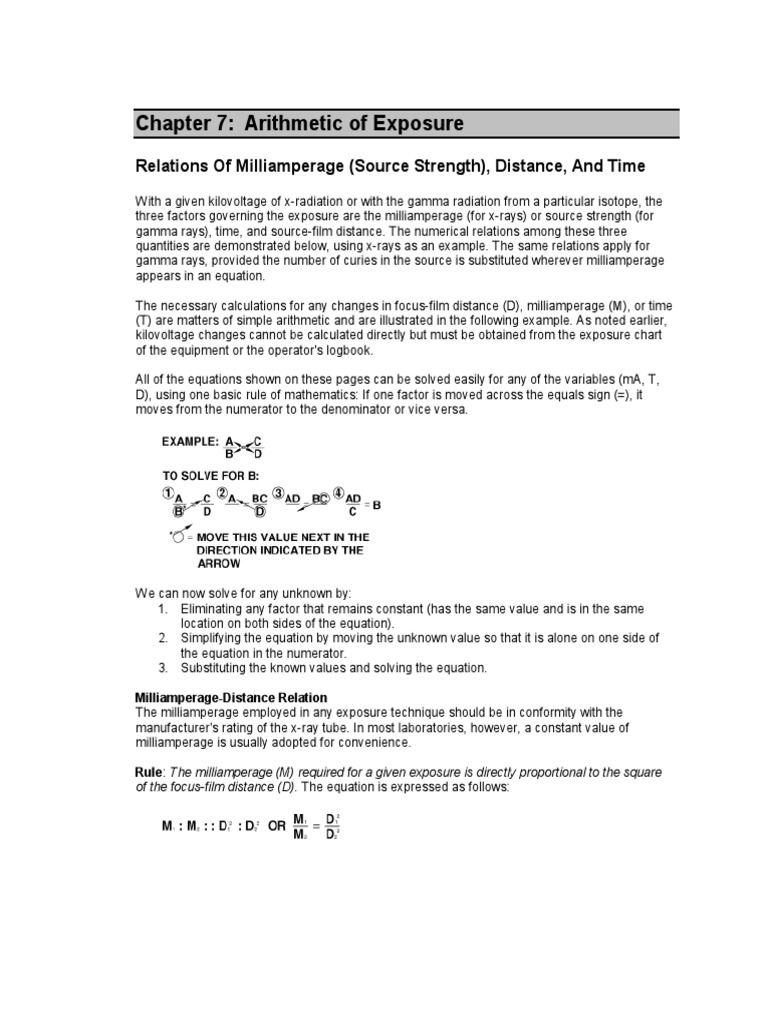Reciprocity Law in Radiographic Exposure | PDF | Logarithm | Radiography