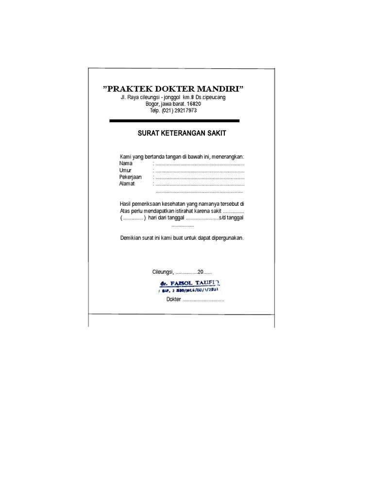 Surat Dokter