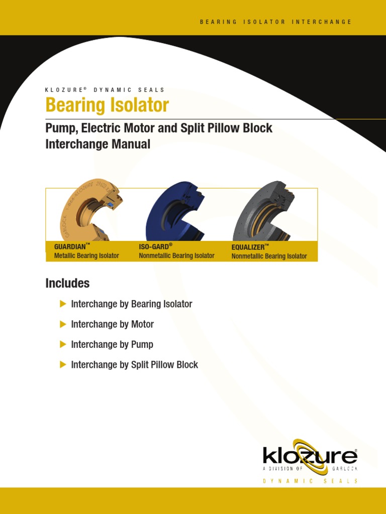 Bearing Isolator Pump, Electric Motor and Split Pillow Block