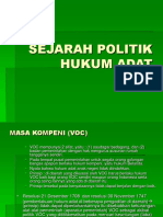 Sejarah Politik Hukum Adat