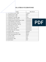 Pelatihan Flebotomi: NO Nama Ruangan