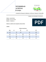 Tabla de transiciones 