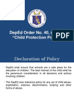 Deped Order No. 40, S. 2012 "Child Protection Policy"