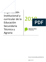 Organización Institucional y Curricular para La Educación Secuntaria Técnica y Agraria 2019 PDF