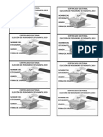 Certificado Electoral 2019